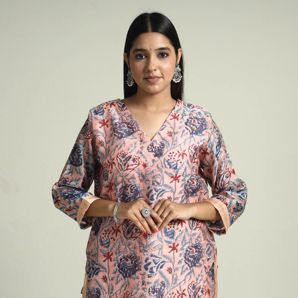 Sanganeri Kurta with Palazzo & Dupatta Set
