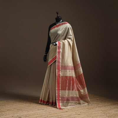Handloom Maheshwari Saree with Thread Border 11