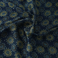 Blue - Modal Silk Ajrakh Print Fabric 15