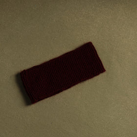 Brown - kumaun hand knitted woollen warm headband 02