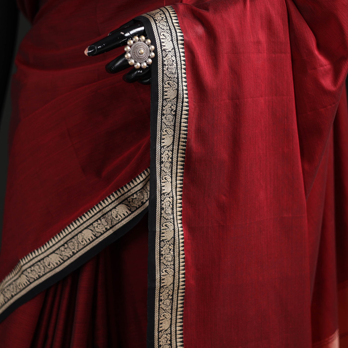 Dharwad Woven Mercerised Cotton Saree with Border 02