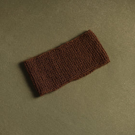 Brown - kumaun hand knitted woollen warm headband 05
