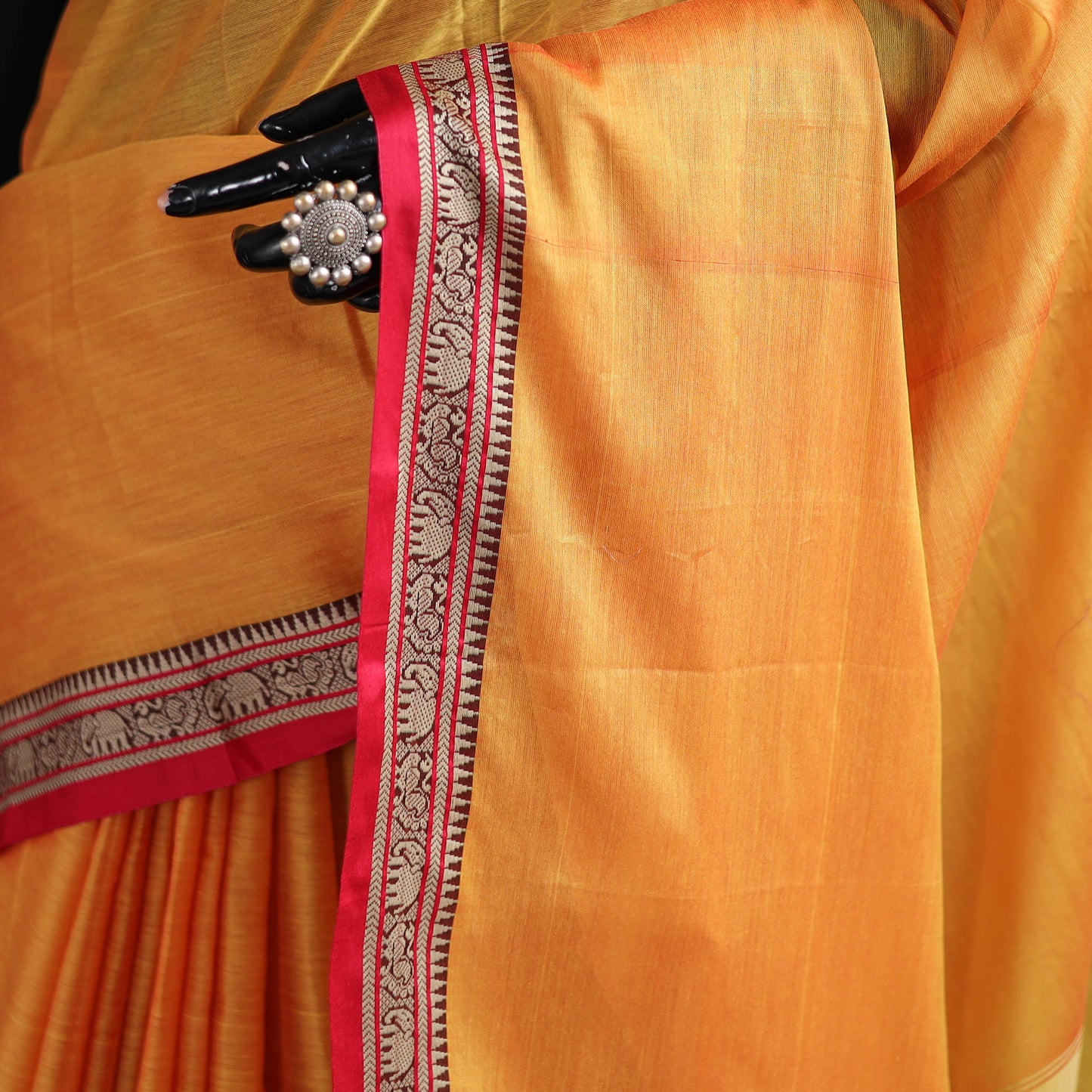 Dharwad Woven Mercerised Cotton Saree with Border 03