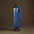 Blue - Bandhani Tie-Dye Kota Doria Cotton Dupatta 07