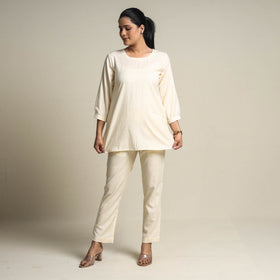  Plain Linen Cotton Co-Ord Set 