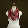 Red - Bagh Hand Block Print Modal Silk Scarf 95