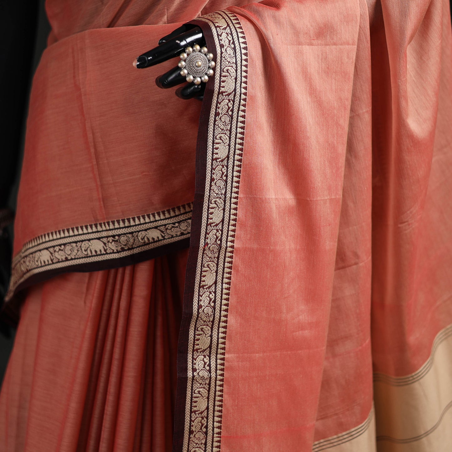 Dharwad Woven Mercerised Cotton Saree with Border 05