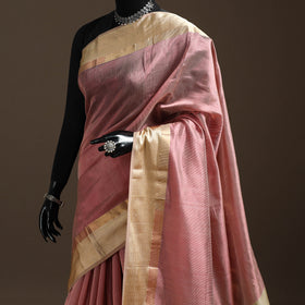 Handloom Maheshwari Saree with Ghicha Pallu Resham Border 07