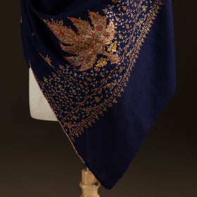 Kashmiri Sozni Hand Embroidered Pure Handwoven Merino Wool Shawl 12