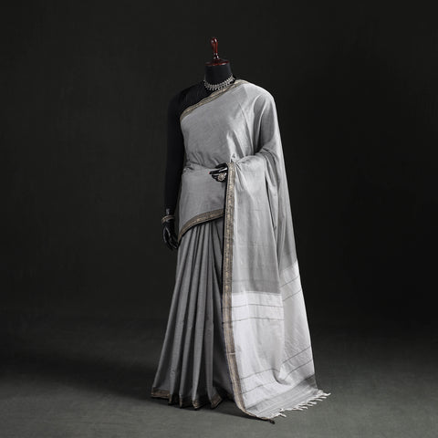 Dharwad Woven Mercerised Cotton Saree with Border 06