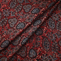 Red - Modal Silk Ajrakh Print Fabric 19