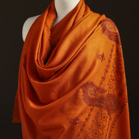Kashmiri Sozni Hand Embroidered Pure Handwoven Merino Wool Shawl 13