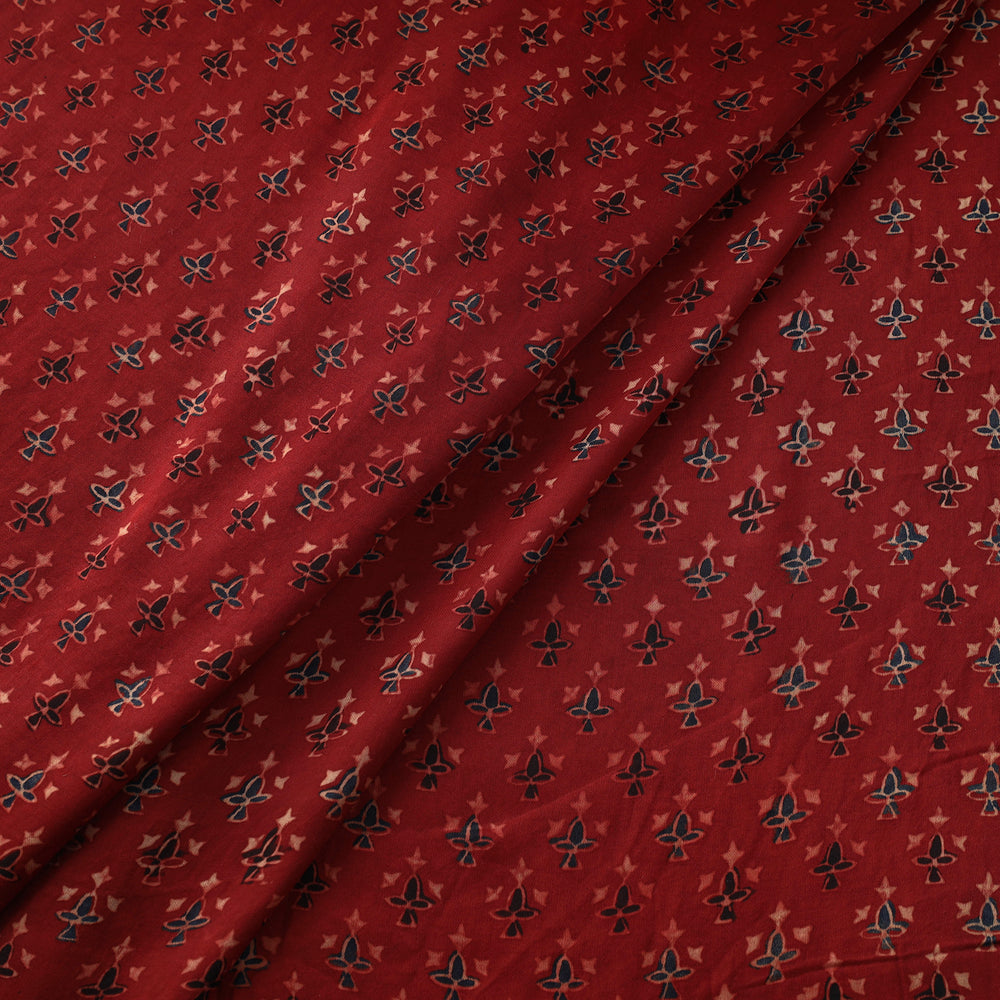 Red - Modal Silk Ajrakh Print Fabric 20