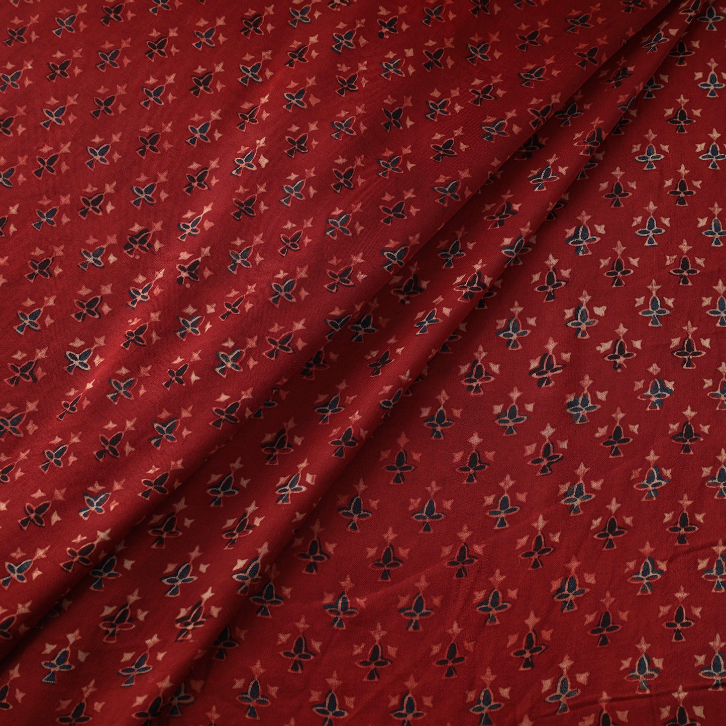 Red - Modal Silk Ajrakh Print Fabric 20