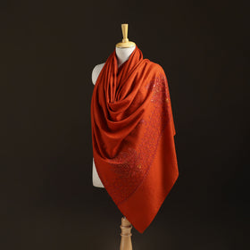 Kashmiri Sozni Hand Embroidered Pure Handwoven Merino Wool Shawl 14