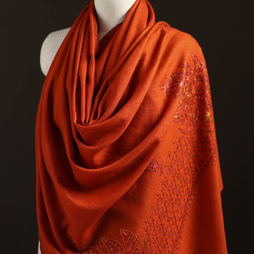 Kashmiri Sozni Hand Embroidered Pure Handwoven Merino Wool Shawl 14