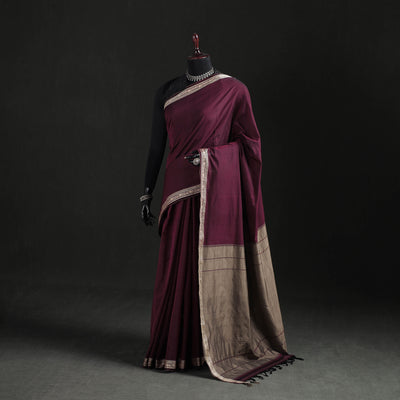 Dharwad Woven Mercerised Cotton Saree with Border 08