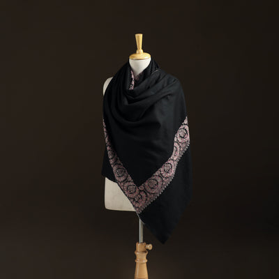 Kashmiri Sozni Heavy Hand Embroidered Pure Handwoven Merino Wool Shawl 17