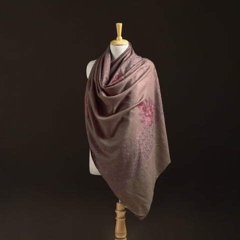 Kashmiri Sozni Heavy Hand Embroidered Pure Handwoven Merino Wool Shawl 18
