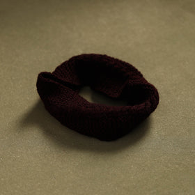 Brown - kumaun hand knitted woollen warm headband 08
