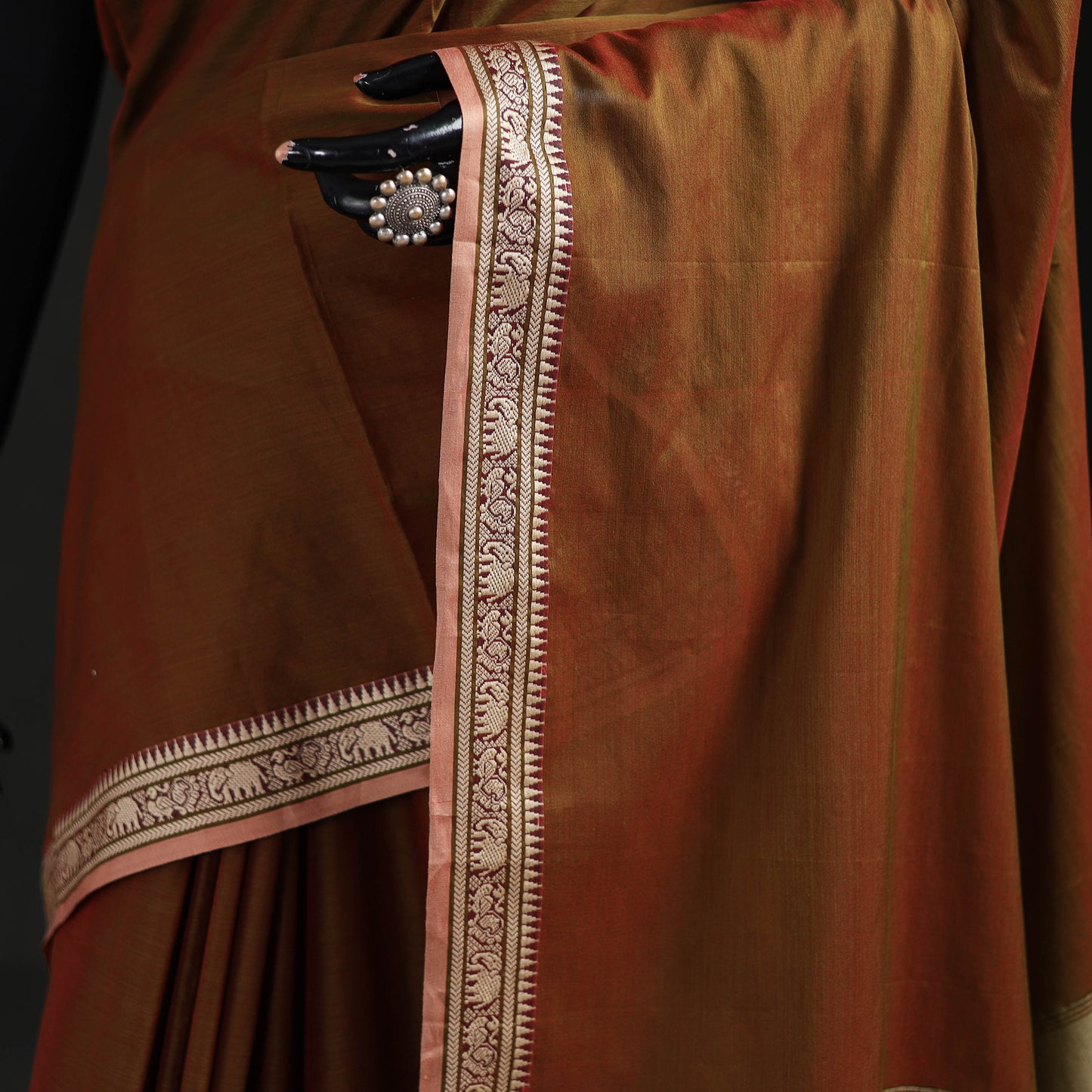 Dharwad Woven Mercerised Cotton Saree with Border 11