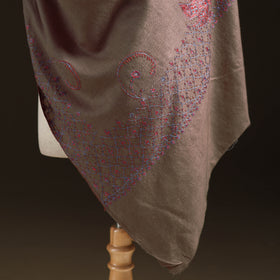 Kashmiri Sozni Heavy Hand Embroidered Pure Handwoven Merino Wool Shawl 18
