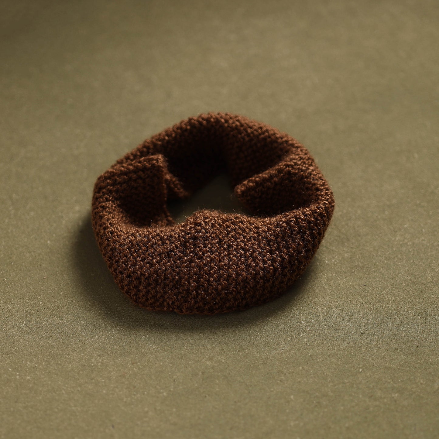 Brown - kumaun hand knitted woollen warm headband 05