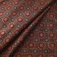 Brown - Pure Cotton Ajrakh Print Fabric 02