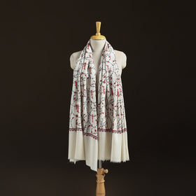 Kashmiri Sozni Heavy Hand Embroidered Pure Handwoven Merino Wool Shawl 19