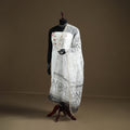 White - Sanganeri Hand Block Print Kota Doria Cotton Dupatta 11