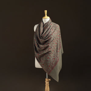 Kashmiri Sozni Heavy Hand Embroidered Pure Handwoven Merino Wool Shawl 20