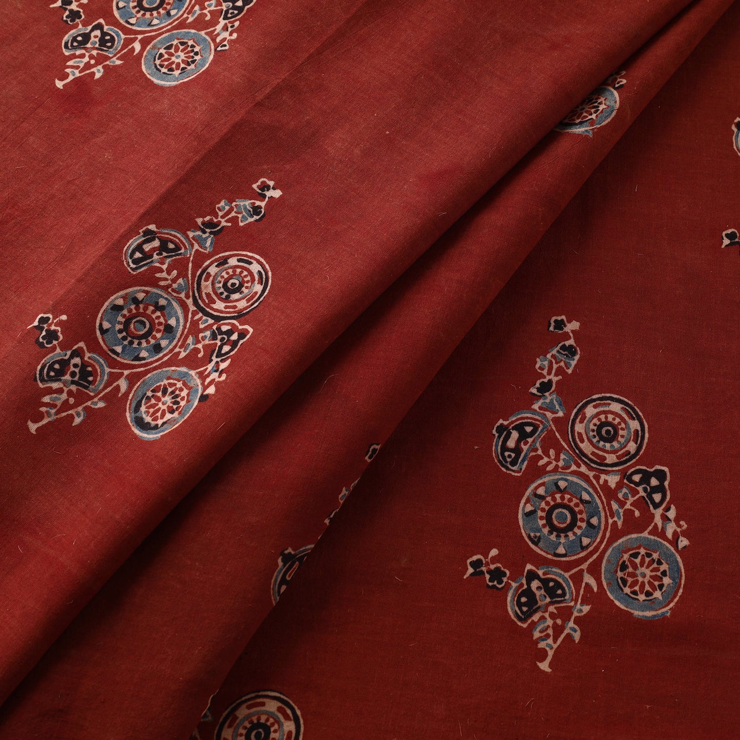 Red - Pure Cotton Ajrakh Print Fabric 04