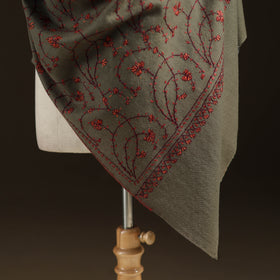 Kashmiri Sozni Heavy Hand Embroidered Pure Handwoven Merino Wool Shawl 20