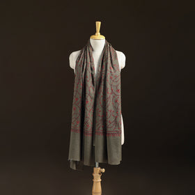 Kashmiri Sozni Heavy Hand Embroidered Pure Handwoven Merino Wool Shawl 20