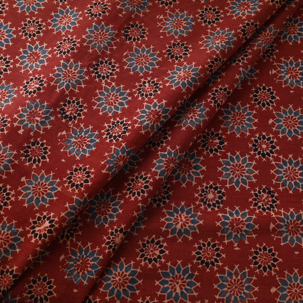 Red - Pure Cotton Ajrakh Print Fabric 05