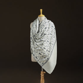 Kashmiri Sozni Heavy Hand Embroidered Pure Handwoven Merino Wool Shawl 21