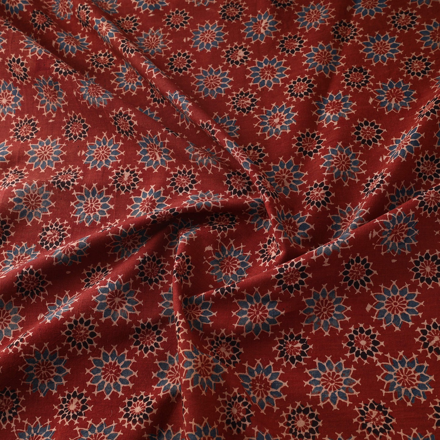 Red - Pure Cotton Ajrakh Print Fabric 05