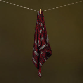 Red - Bagh Hand Block Print Modal Silk Scarf 70