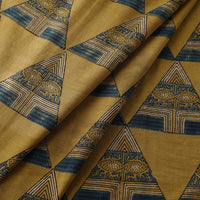 Yellow - Pure Cotton Ajrakh Print Fabric 06