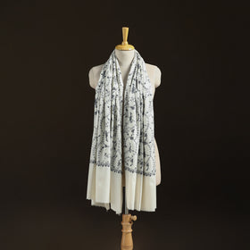Kashmiri Sozni Heavy Hand Embroidered Pure Handwoven Merino Wool Shawl 21