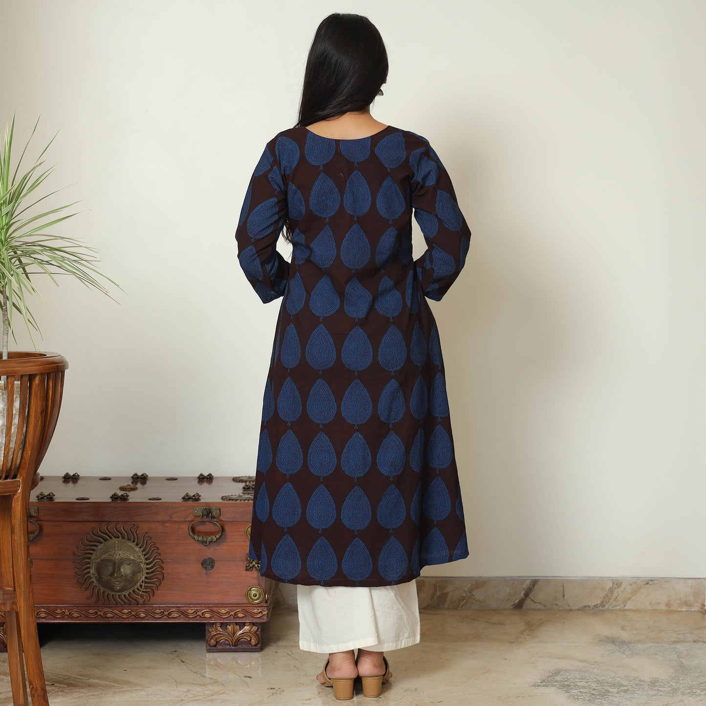 Multicolor - Bagh Hand Block Printed Cotton A-Line Kurta 06