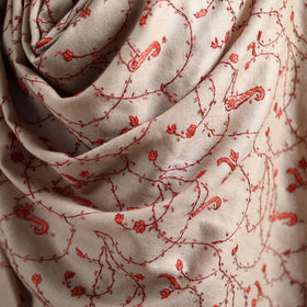 Kashmiri Sozni Heavy Hand Embroidered Pure Handwoven Merino Wool Shawl 22