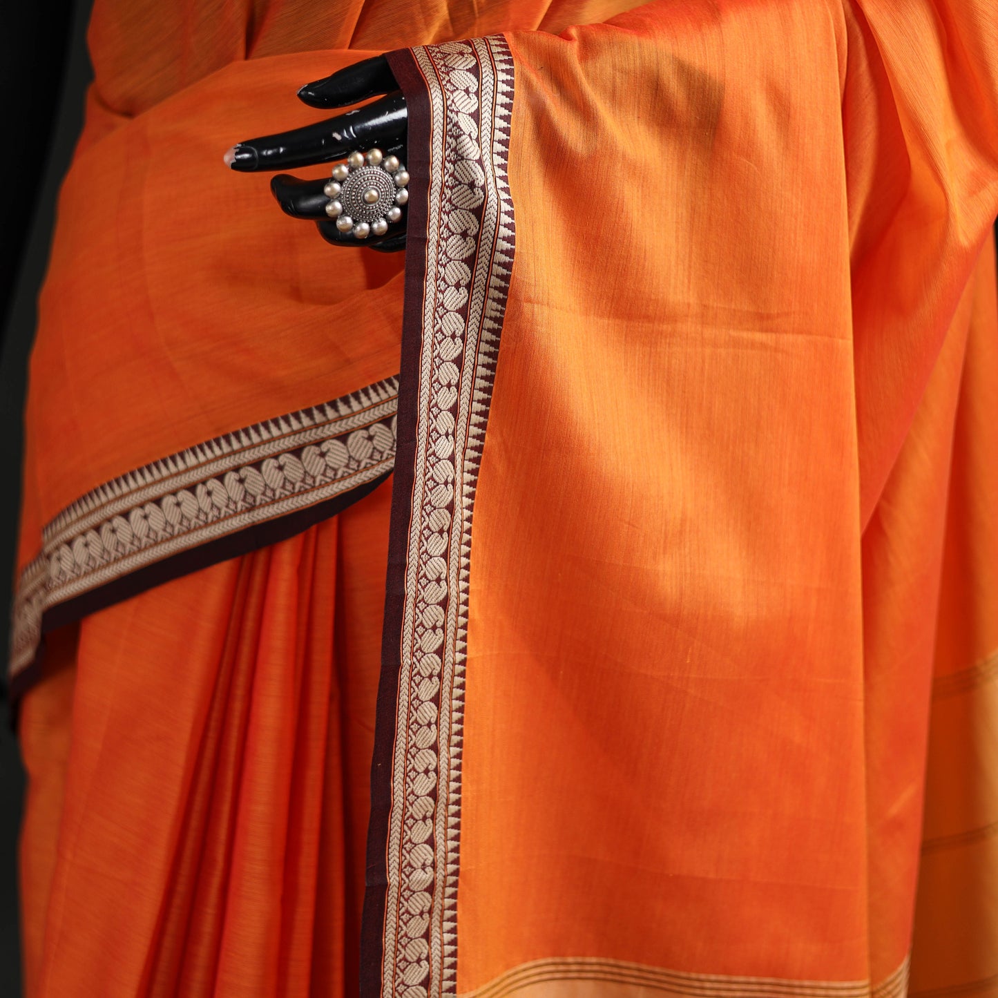 Dharwad Woven Mercerised Cotton Saree with Border 16