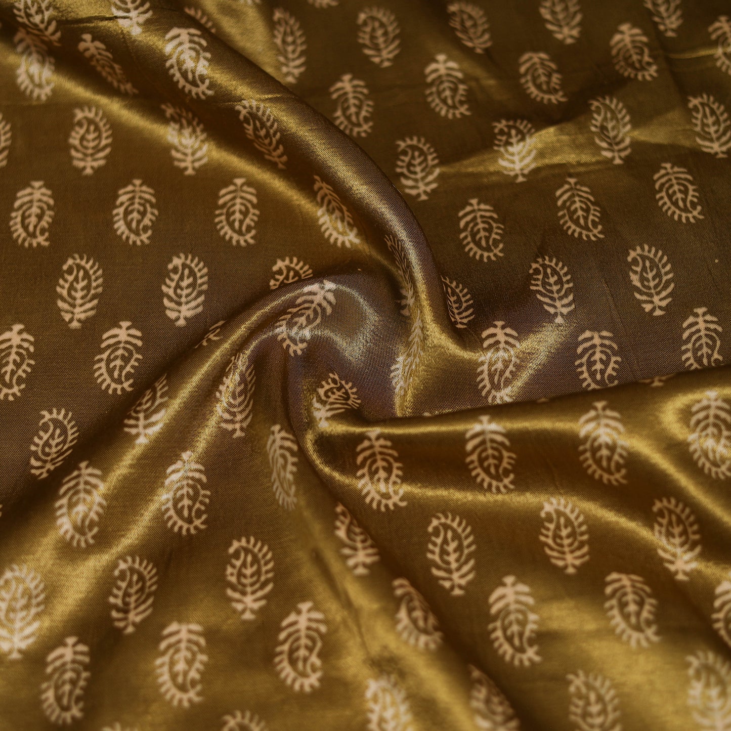 Brown - Kutch Hand Block Print Modal Silk Scarf 66
