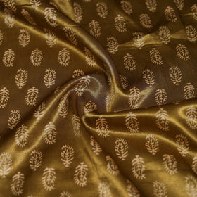 Brown - Kutch Hand Block Print Modal Silk Scarf 66