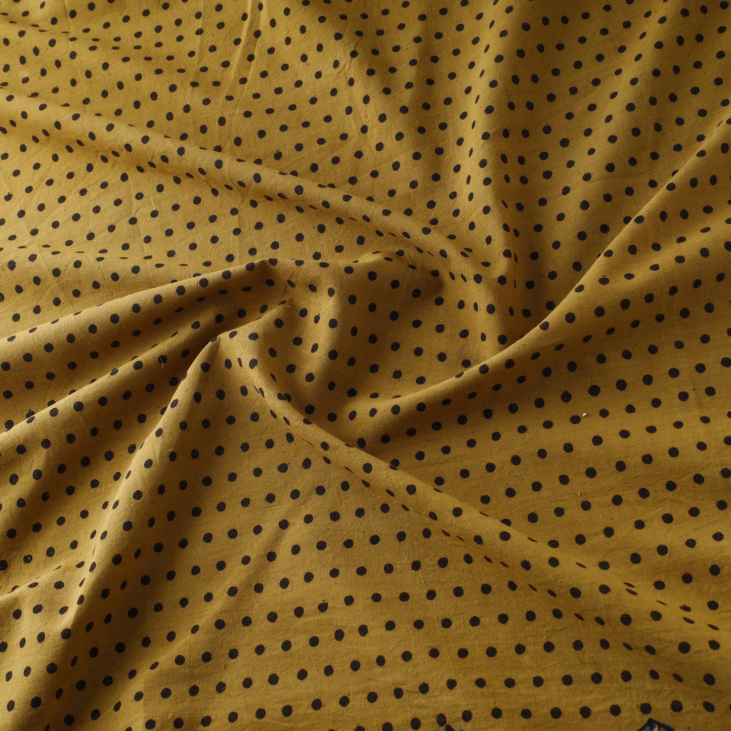 Yellow - Pure Cotton Ajrakh Print Fabric 07