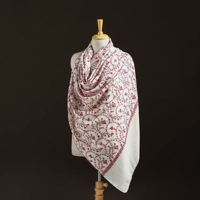 Kashmiri Sozni Heavy Hand Embroidered Pure Handwoven Merino Wool Shawl 26