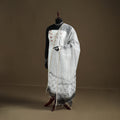 White - Sanganeri Hand Block Print Kota Doria Cotton Dupatta 18