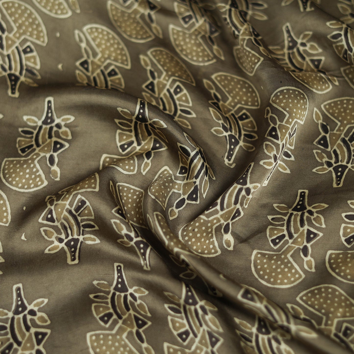 Ajrakh Hand Block Print Natural Dyed Modal Silk Scarf 61