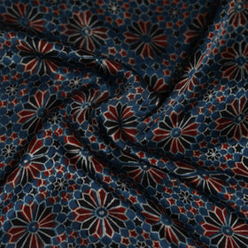 Ajrakh Hand Block Print Natural Dyed Modal Silk Scarf 59